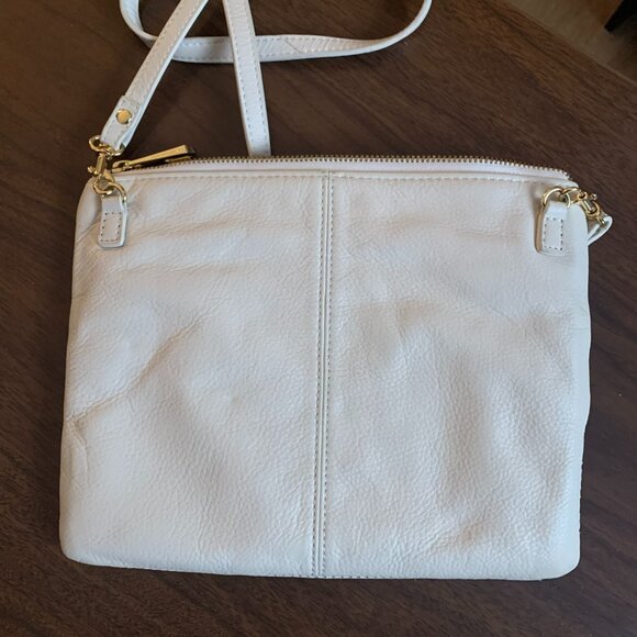 New Hayden Harnett Cream Leather Crossbody Bag - Picture 2 of 5